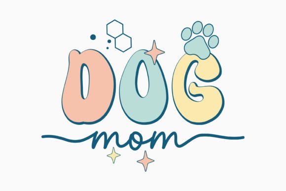 Dog Mom SVG Quotes Retro Design Graphics