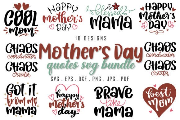 Mother's Day SVG Bundle for Graphics and Crafts