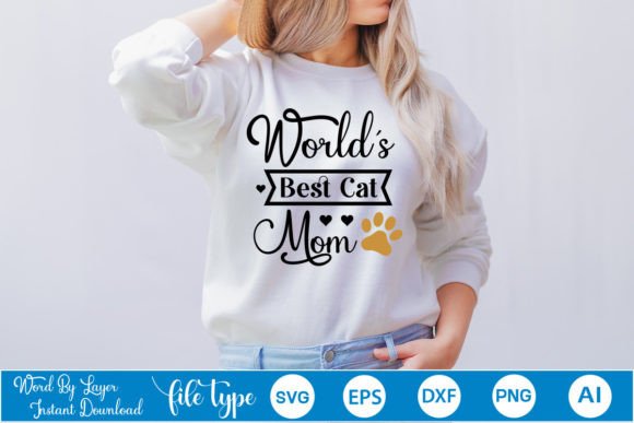 World's Best Cat Mom SVG Design: Graphics & Crafts